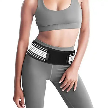 Ceinture de Maintien Lombaire noire avec des bandes blanches pour un soutien optimal et une meilleure posture - cocoonease